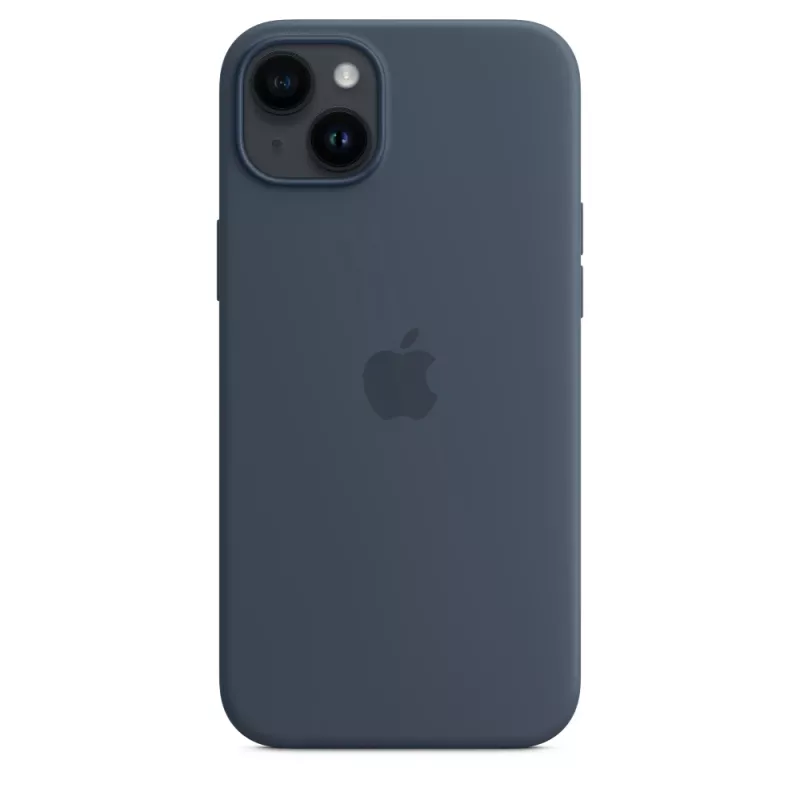 Funda de silicona Apple iPhone 14 Plus MagSafe Storm Blue