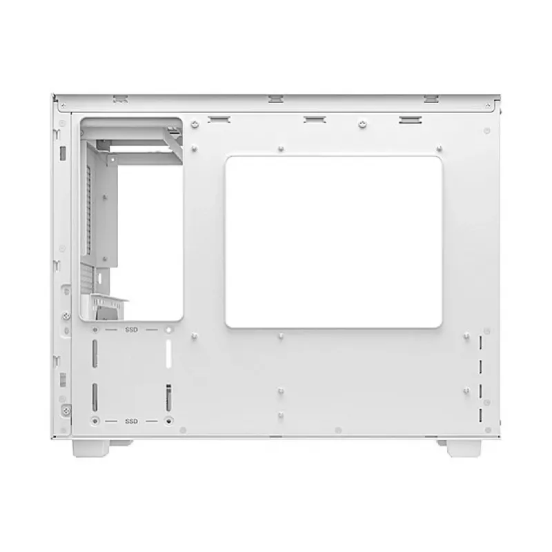 Caja de ordenador DeepCool CH160 PLUS WH Small Form Factor blanca, microATX, cristal templado, USB-C