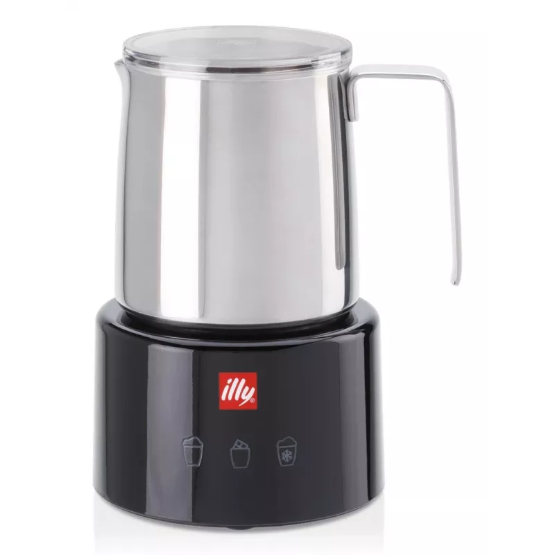 Calientaleches y espumador de leche Illy 23760 negro acero inoxidable 250ml