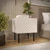 Mesita de noche Cama LUCCA, cama meble, 47x40x52 cm, cashmere, MDF/aglomerado, set de 2