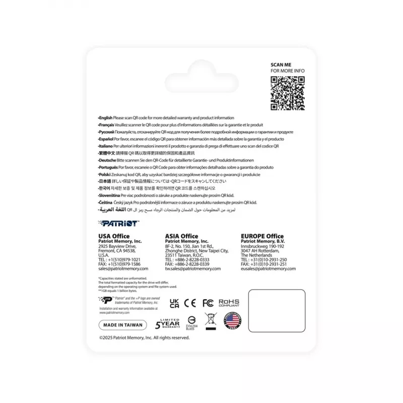 Unidad de estado sólido PATRIOT P410 2 TB M.2 NVMe, 2000 GB, factor de forma M.2