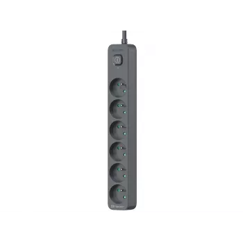Regleta de enchufes TRACER TRALIS47025 cable 1,8 m, 6 tomas