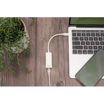 Adaptador Digitus DN-3024 USB 3.0 20 cm 1x USB-C a 1x RJ45 apantallado