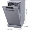 Gorenje GS522E10S Lavavajillas, E, de libre instalación, ancho 45 cm, número de cubiertos 10, gris