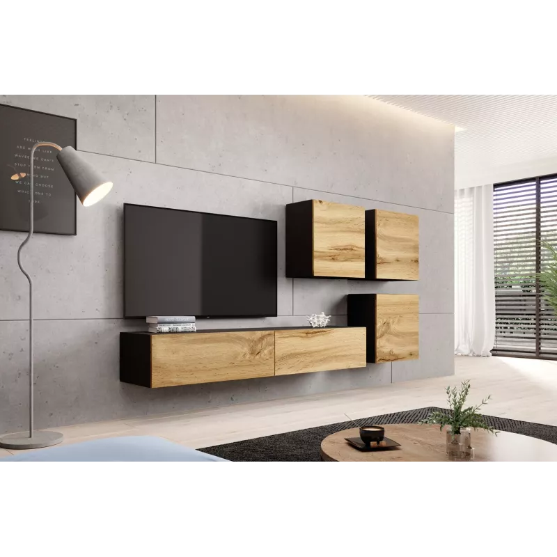 Soporte de TV Cama VIGO '180' 30/180/40 negro/roble wotan