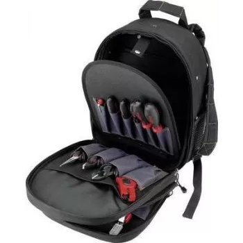 Mochila portaherramientas cimco 170420 con 14 herramientas – organizador compacto y portátil para herramientas manuales