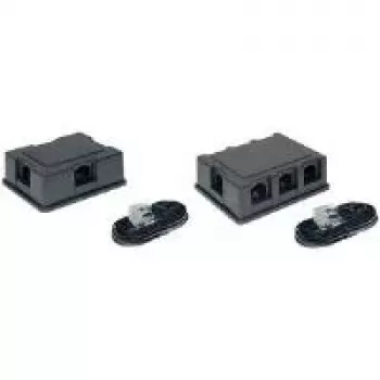 Splitter de teléfono RJ-45 H 3x RJ-45 H negro ShiverPeaks BS71400-3SET