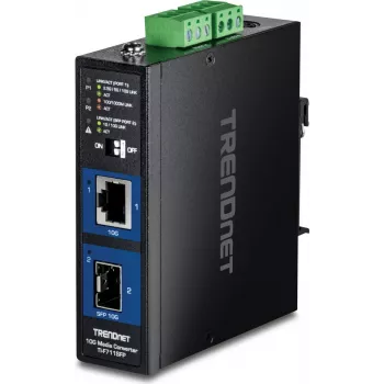 TRENDnet TI-F711SFP Convertidor de medios industrial 10G SFP+ (TI-F711SFP)