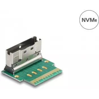 Adaptador DELOCK interno SFF-8654 a SFF-8654 (macho), Modelo 64179, SAS 8i slim 90°