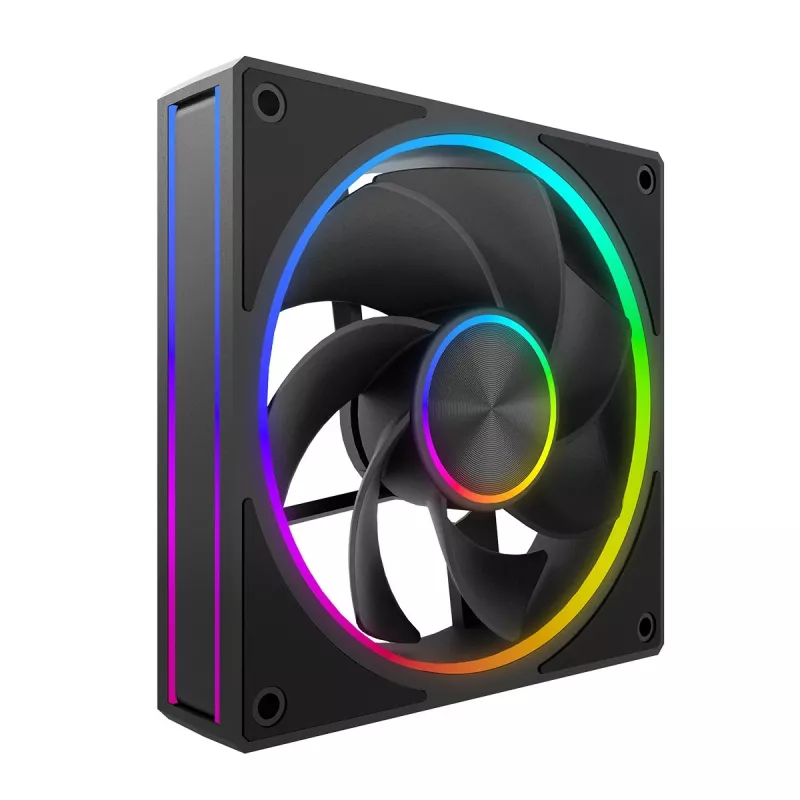 Ventilador de caja MODECOM VOLCANO LOOP 120 ARGB Reverse Fan negro 120 mm PWM 400–1400 RPM conector ARGB