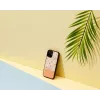 Funda protectora Man and Wood para iPhone 12 mini — flor rosa sobre negro
