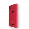Funda trasera con compartimento para tarjetas VixFox para Samsung S9 — funda protectora rojo rubí con compartimento para tarjetas