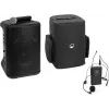 Sistema PA inalámbrico portátil Omnitronic PORTY-8A con transmisor de auriculares con micrófono y bolsa blanda