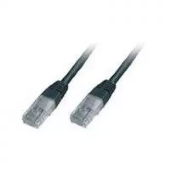 Cable de red CAT 5e Wentronic Goobay, U/UTP, negro, 1 m - mezcla de cobre CCA (68644)