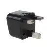 Maclean MCE154 adaptador de enchufe, toma EU a enchufe UK, negro