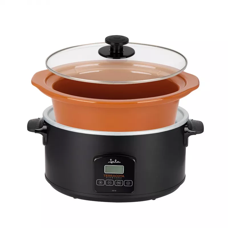 Olla de cocción lenta Jata JEOL2145 5 L 210 W negra terracota botones 230 V