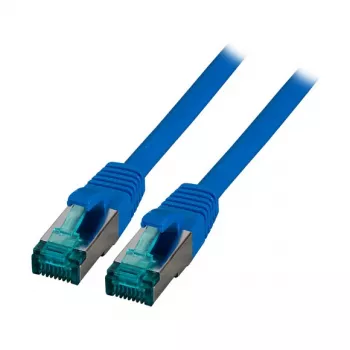 EFB-Elektronik Cable de parcheo RJ45 Cat.6A S/FTP LSZH Azul 0,5m