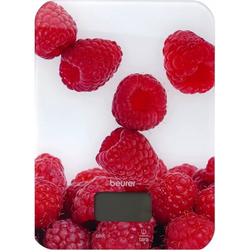 Báscula de cocina electrónica rectangular Beurer KS19 rojo cerveza, blanco