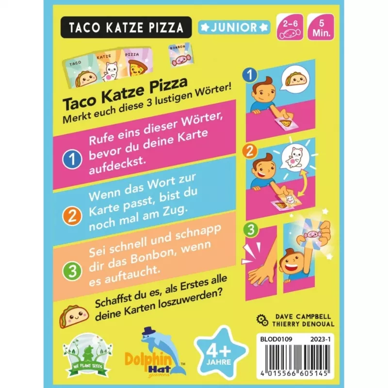 Taco Gato Cabra Queso Pizza Junior, juego de cartas