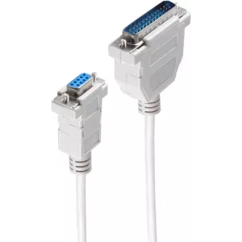 Cable serie ShiverPeaks BS78065-2 gris 2 m DB-9 DB-25