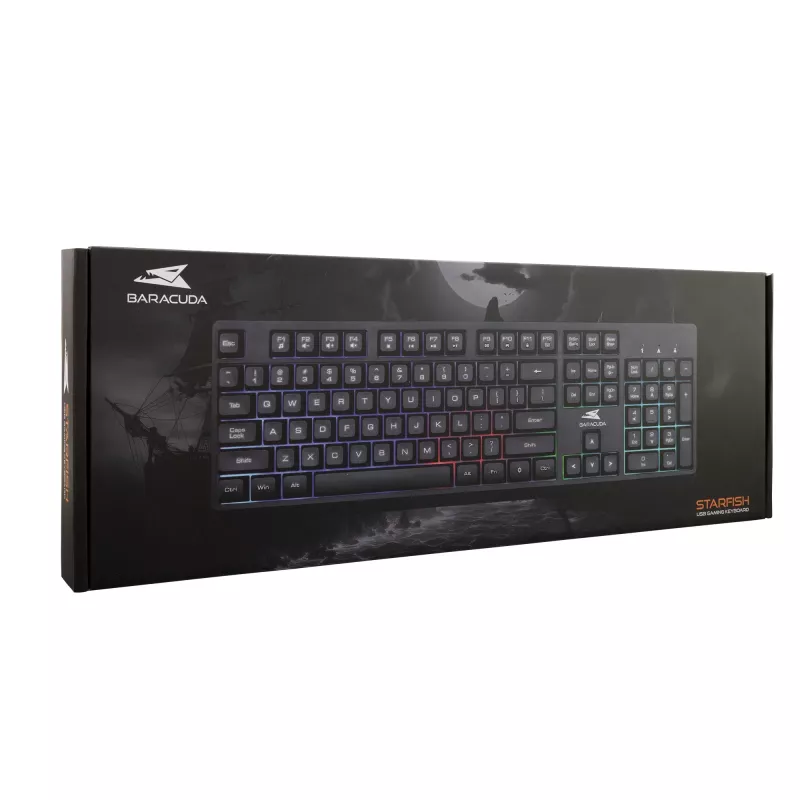 Teclado US Baracuda Starfish negro Modelo STARFISH — formato compacto, distribución US