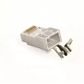 Conector macho RJ45 GEMBIRD CAT7 8P8C dorado 15µ FTP/SFTP, pack de 100