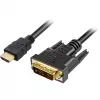 Cable adaptador HDMI a DVI-D (18+1) (negro, 1 metro)