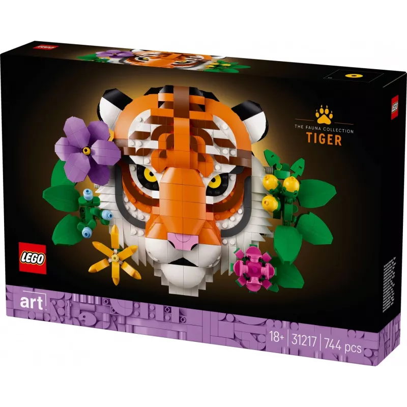 Juguete de construcción LEGO Art Fauna Collection Set Tigre 31217 – modelo de tigre para construir