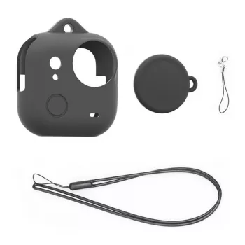Protector de silicona para objetivo + funda PULUZ para Insta360 GO Ultra