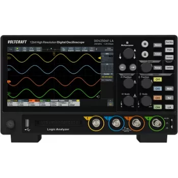 Voltcraft DOV2504F LA osciloscopio digital 250 MHz 4 canales 1,25 GSa/s 100 Mpts 12 bits (VC-16753960)