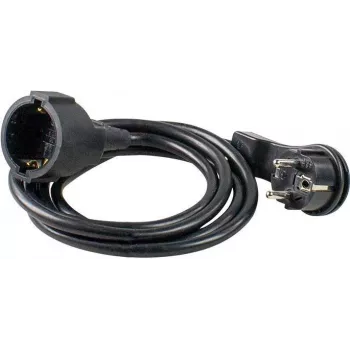 Cable de prolongación eléctrica AS Schwabe 50212, PVC, 2 m, negro
