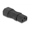 Adaptador de red DeLOCK IEC 60320 C14 a C13 conector macho y conector hembra 10A recto negro