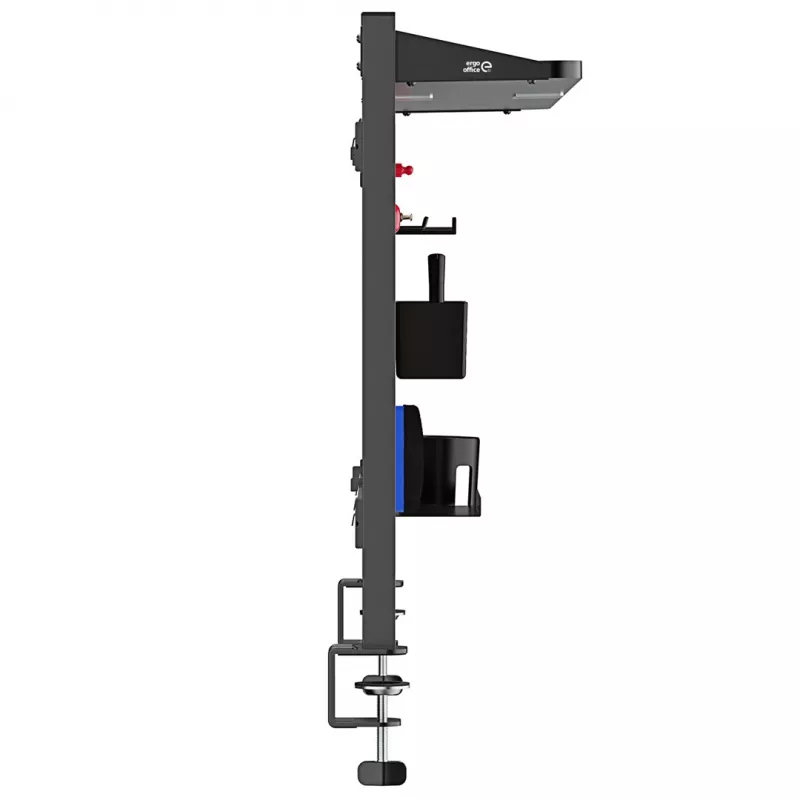 Ergo Office ER-300 B separador de escritorio / organizador, 1295 x 242 x 726 mm, acero, carga máx. 10 kg, negro