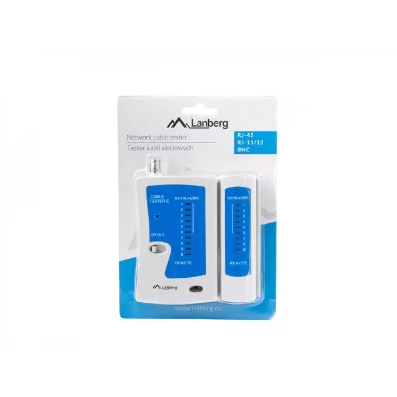 Comprobador de cables de red Lanberg NT-0401 comprobador de cables UTP/STP azul, blanco