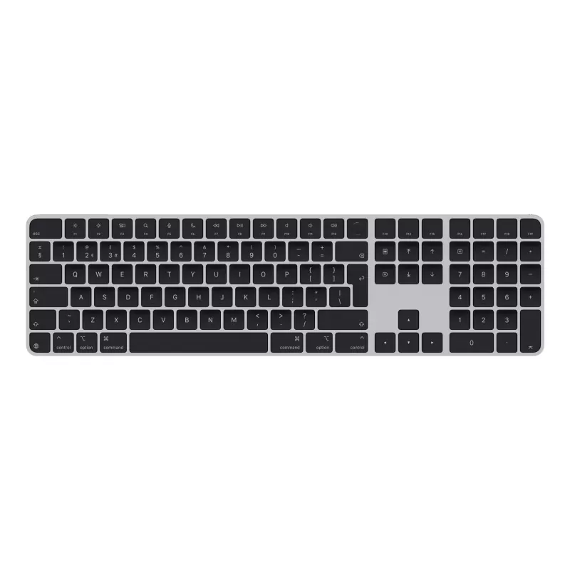 APPLE Magic Keyboard con Touch ID y teclado numérico para modelos Mac con Apple Silicon – Inglés británico – Teclas negras