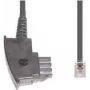 Cable de teléfono e+p T 170/3 3 m transparente negro