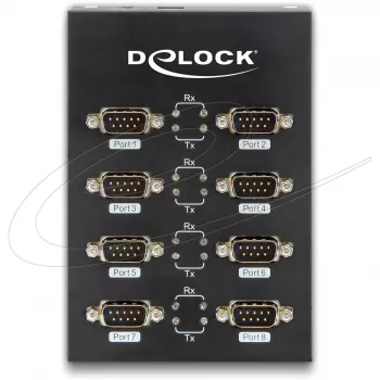 DeLock Adaptador USB2.0 a 8 x Serie - Adaptador serie - USB2.0 - RS-232 - 8 puertos (61860)