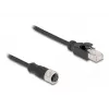 Cable adaptador M12 DeLOCK codificación D 4 polos hembra a RJ45 macho 50 cm
