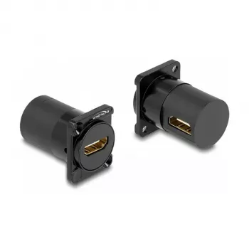 DeLOCK módulo tipo D HDMI conector hembra a conector hembra 90° en ángulo negro