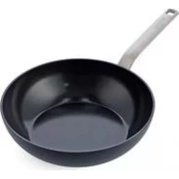 Wok/sartén GreenPan CC006388-001, redonda, 28 cm, negra, sin PFAS