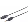 Cable de audio óptico ShiverPeaks 69012-1.0 Toslink (cuadrado) a 3,5 mm, 1,0 m, 2,2 mm ferrule