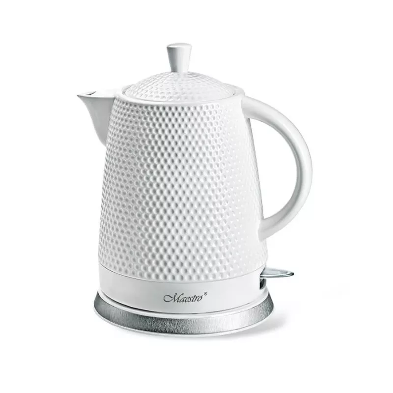 Maestro MR-069-WHITE Hervidor eléctrico de cerámica, 1,5 L, 1500 W, blanco
