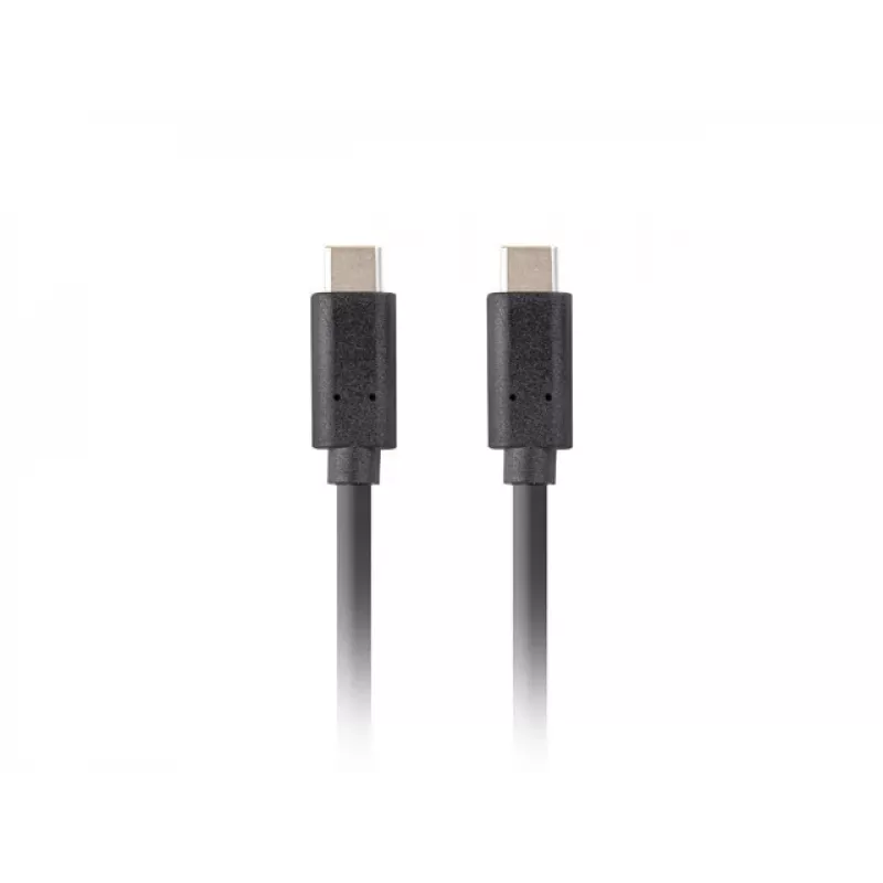 Cable USB-C a USB-C LANBERG CA-CMCM-32CU-0010-BK — USB 3.2 Gen 2, 1 m, negro, carga de 100 W, vídeo 4K