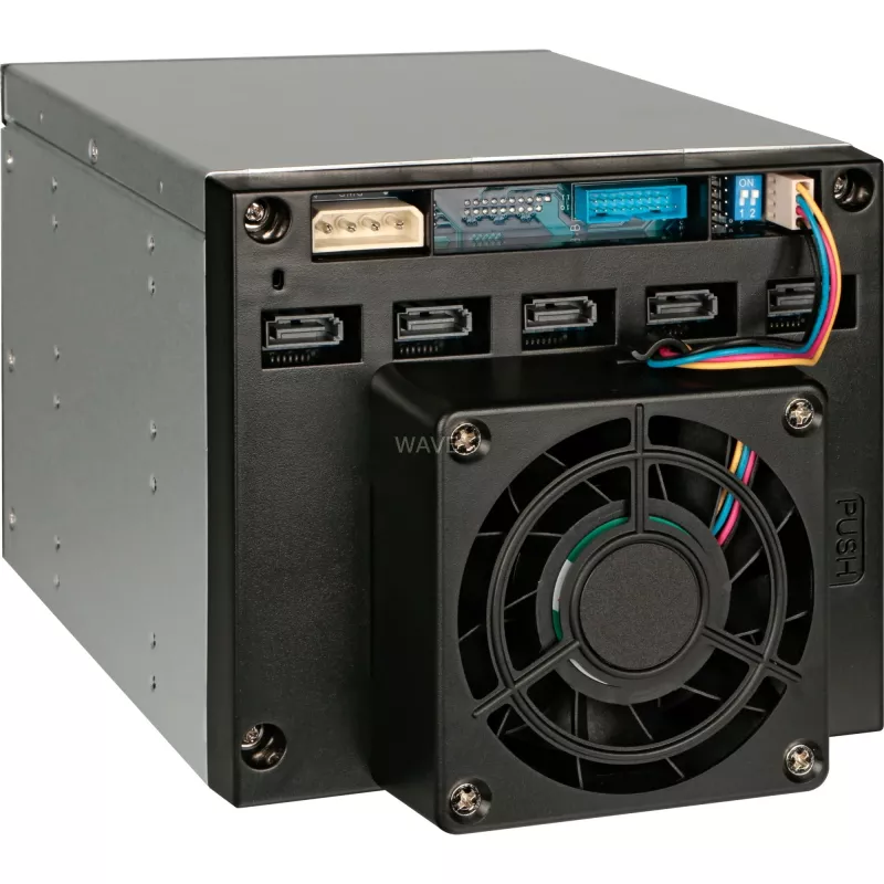 Módulo de jaula para discos Chenbro SK33502 de 5 bahías de 3,5 pulgadas, hot-swap SAS/SATA, negro