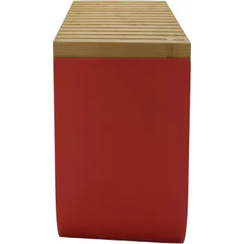 Alessi BG03 R Mattina panera, acero, madera de bambú, rojo, talla única (BG03 R)