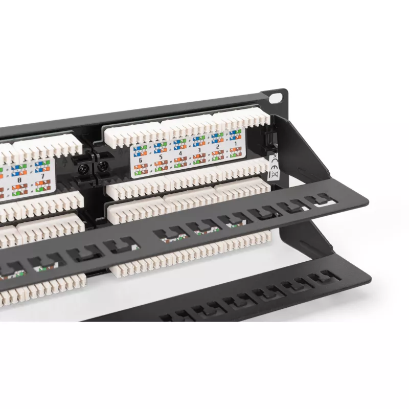 DIGITUS - Patch Panel - RJ-45 X 48 - gris, RAL 7035 - 2U - 48 puertos (DN-91648U)