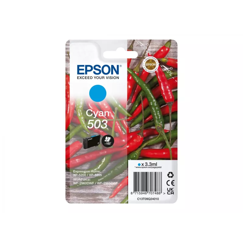 Epson 503 tóner 1 ud. Original rendimiento estándar cian
