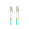 Cable de conexión de fibra óptica MM LC/UPC-LC/UPC DUPLEX 3,0MM OM3 50/125 LSZH 2M Aqua