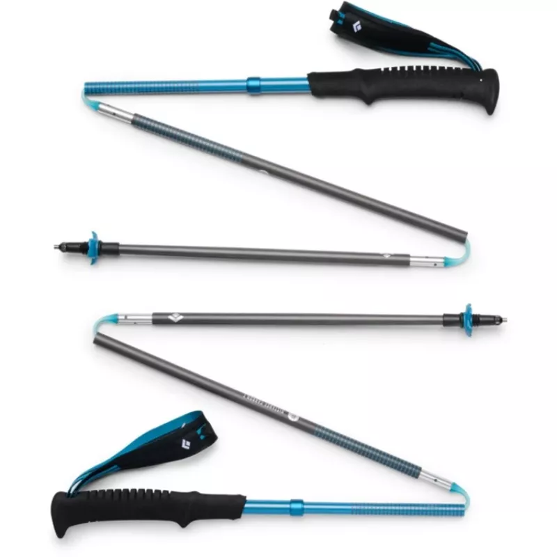 Bastones de trekking Distance Carbon Z, máquina de fitness antracita/azul, 1 par, 105 cm
