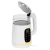 Hervidor de agua Adler AD 1305WG — 1,7 l, 2200 W, vidrio/plástico, blanco/dorado/transparente